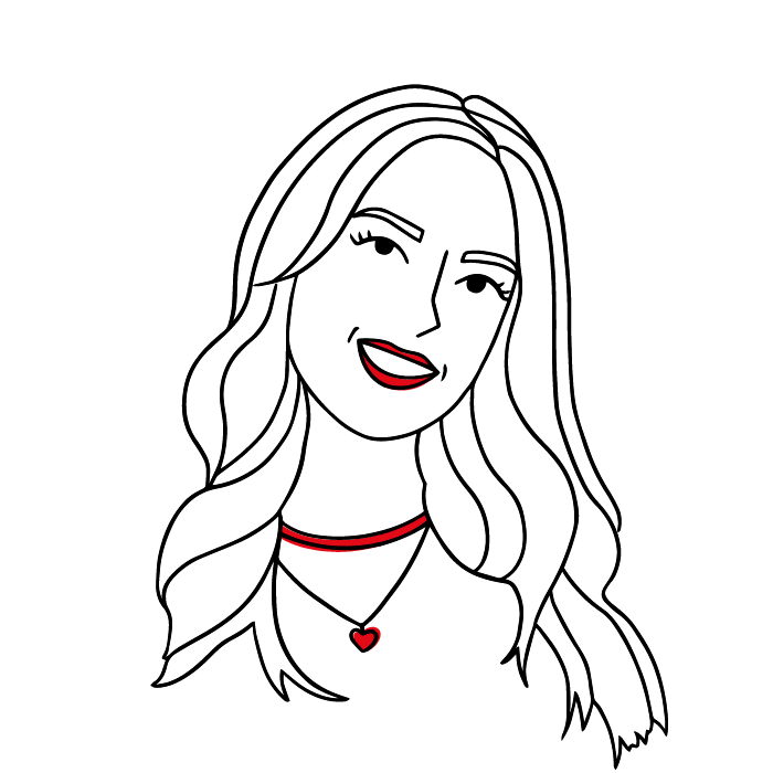 Illustration des Gesichts von Melanie