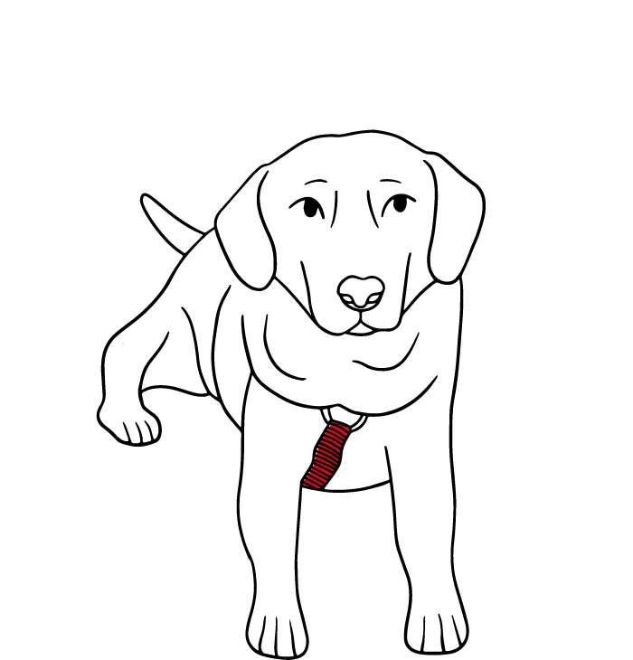 Illustration von Hund Moni