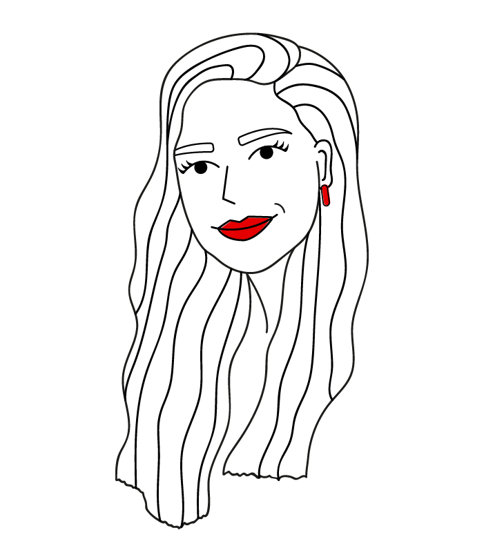 Illustration des Gesichts von Nina Godoy