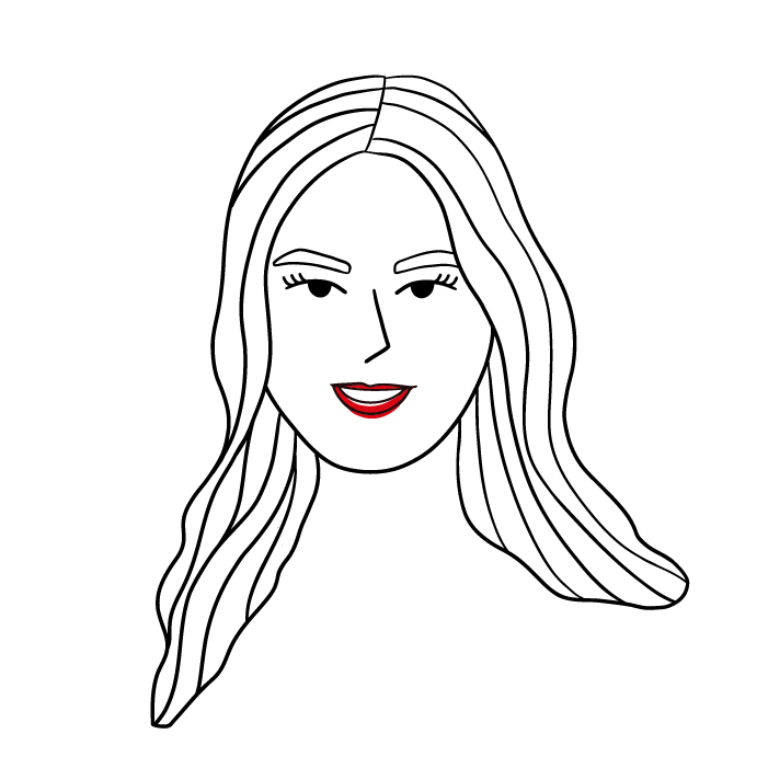 Illustration des Gesichts von Laura Herber